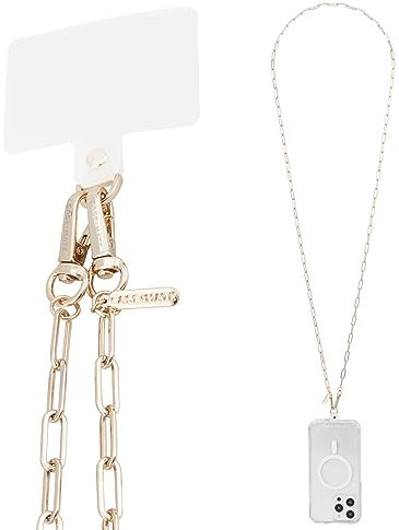 Case-Mate Crossbody Phone Lanyard/Chain [Works with All Phones] Hands-Free Cell Phone Strap - Phone Charm - Neck Chain Holder for iPhone 14 Pro Max/ 13 Pro Max/12 Pro Max/11/ S23 - Gold