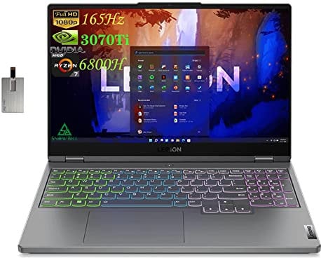Lenovo 2022 Legion 5 Gen 7 15.6 FHD 165Hz Gaming Laptop, AMD Ryzen 7 6800H, 32GB DDR5 RAM, 1TB PCIe SSD, NVIDIA GeForce RTX 3070Ti (Renewed)