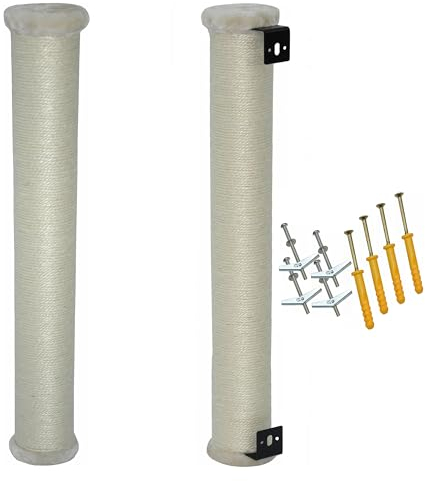 nanook Katzen Kratzstamm Sisalstamm Kletterwand für Wandkratzbaum - Sisalstamm - zur Wandmontage - 80 cm