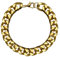 Oblique Unique® Armband Gold für Herren Damen Panzerkette Gliederarmband als Geschenk Geburtstag Valentinstag Fasching Karneval Party