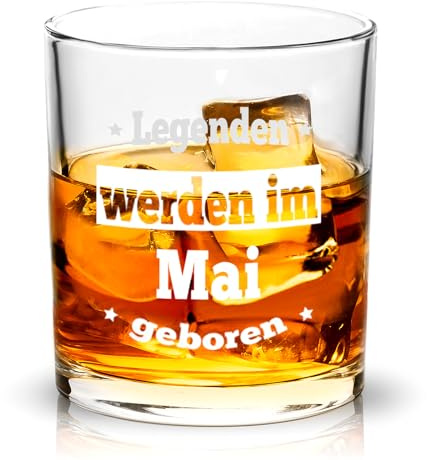 Joymaking Whiskeyglas - Geschenk für Männer, Geburtstag im Mai, Lustige Geschenke für Papa, Freund, Mitarbeiter, Sohn, Opa - 300ml