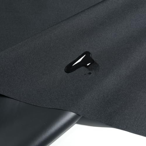 TOLKO wasserdichter Stoff Meterware | Nylonstoff für Plane Hülle Regenschutz Sonnenschutz Abdeckung | 150cm breit | reißfestes Segeltuch wasserfest beschichtet Outdoorstoff zum Nähen (Schwarz)