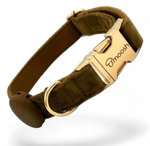 Luxus-Hundehalsband aus Samt mit Airtag-Halterung - Eleganz & Sicherheit für Ihren Vierbeiner in Allen Größen