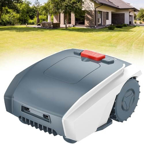 Lakenbroade Robotic Lawnmower - Fully Automatic Robot Mower with Auto Charging Docking Station - 20V MAX 2.0Ah Lithium-Ion Battery Convenient app control. Quietly Safely cuts up to sqm, 1500m2