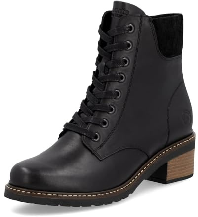 Remonte Damen Biker Boots D1A70, Frauen Stiefeletten,lose Einlage,uebergangsstiefel,flach,Stiefel,Bootee,Booties,halbstiefel,schwarz (00),40 EU