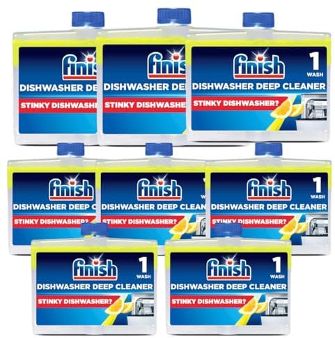 Finish Lemon Dishwasher Cleaner – 250 ml, Removes Limescale & Odours (8, 250 ml)