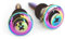 Guyker Strap Locks Buttons, (1 Pair) Zinc Alloy Security Straplock Quick Release Strap Retainer System for Electric Acoustic Guitar, Bass, Ukulele Replacement Part (GE001, Rainbow Chameleon)