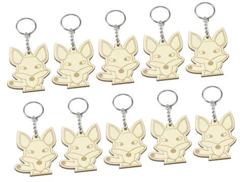 WRITWAA 30stücke Teiliges Set Holz Schlüsselanhänger Mit Cartoon Tieren Kreative Tiermuster Für Taschen Und Schlüssel Als Für Jeden Anlass