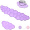 ZIBLY 3-in-1 Cloud Wrist Rest: Ergonomic Memory Foam Keyboard & Mouse Wrist Support with Cup Pad - Purple