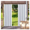 Rideaux Pergola Exterieur Rideaux d'extérieur imperméables for Jardin, Rideau occultant for terrasse, Porche, pergola, terrasse Couverte, Gazebo(White,2PCS_W52XH108IN-132X275CM)