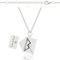 Lumari Gold Personalisierte Halskette mit Briefumschlag-Anhänger zum Öffnen - Foto Medaillon mit Gravur innen - Edelstahl Kette Geschenkidee Damen Herren, Silber