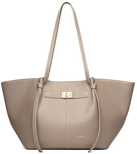 unisoul Handtasche Damen Groß Tote Bag Kunstleder Shopper Tasche Elegante Schultertasche Gross Umhängetasche Stilvoll Henkeltaschen Shopper Bag Handbags Tragetasche Women's Totes (Aprikose)