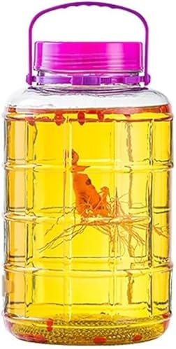 Bocal à cornichons en verre épais scellé - Bouteille en verre à bulles - Pot à cornichons - Blanc - 8 l