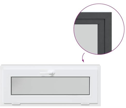 vidaXL Kellerfenster RISOR 110x40 cm Kipp 3-fach Verglasung Anthrazit, Gartenhaus Fenster, Ausstiegsfenster, Kippfenster, Fenster im Keller