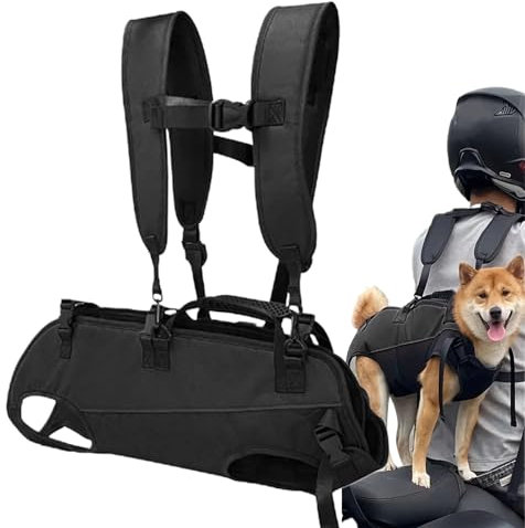 Harnais de transport pour chien - Réglable et portable - Harnais horizontal pour grand chien - Vêtements et accessoires multifonctions pour voyage, randonnée, vélo, urgence, sport, extérieur