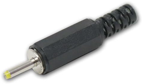 world-trading-net DC-Stecker 2,5 x 0,7 mm mit Knickschutz und Lötanschluss – Kunststoffhülse zum Aufschrauben – ideal für Reparatur und DIY-Projekte