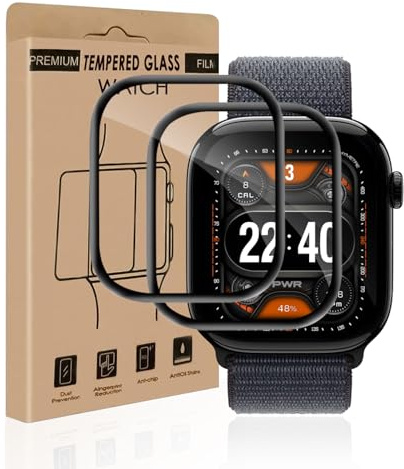 Bodyguard 2 Stück für Panzerglas für Apple Watch Series 10 42mm Schutzfolie, HD-Klar Anti-Kratzer Stoßfänger 0 Staub & Blasen Passt Perfekt Apple Watch 42mm Displayschutzfolie