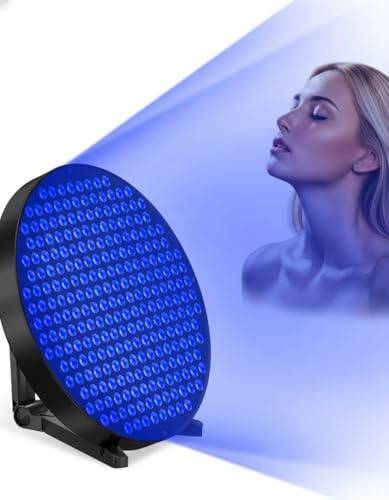 Jitesy 50W Solarium für Zuhause mit 250PCS 460NM,Gesichtssolarium Faltbares Seinstellbares Ständer Und Aufhängbare Haken,Gesichtsbräuner Solarium Für Zuhause Für Körper&Gesicht-Schwarz