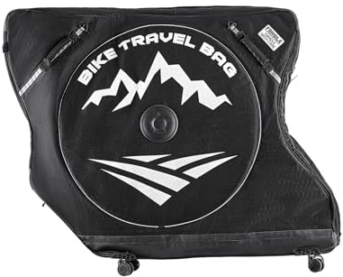 VEVOR Bike Travel Bag, Road Bike Bag Road Bicycle Storage Carry with TSA Lock & Dual Zipper, Black Bicycle Case Wheelbase 37-42 in for Air Travel, Outdoor Use, Airplane, Car, Train, Subway Transport