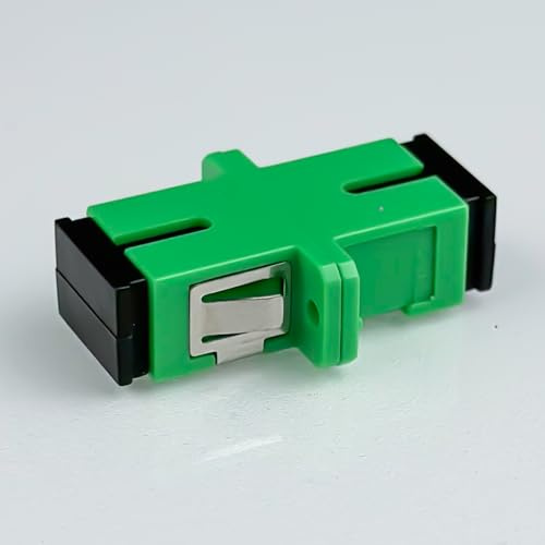 HB-DIGITAL LWL Verbinder SC/APC auf SC/APC Simplex – Singlemode OS1/OS2 – Glasfaser Adapter Buchse/Buchse – Grün