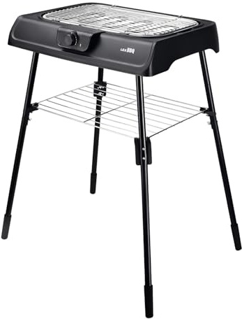 Barbecue électrique de table et barbecue sur pied 2000 W avec grille en acier inoxydable | Barbecue de balcon à faible dégagement de fumée | Barbecue électrique réglable en continu | Barbecue de