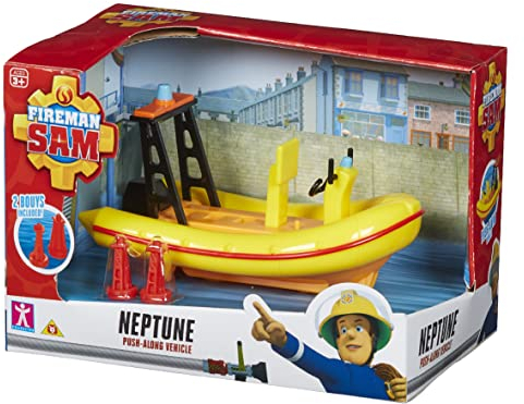 Feuerwehrmann Sam Neptune Fahrzeug, Schiebefahrzeug, skaliertes Spielen, fantasievolles Spielen, Vorschulspielzeug