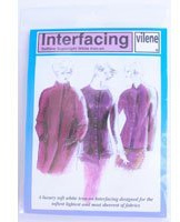 Vilene 90 x 50 cm Iron-On Superlight Interfacing, White