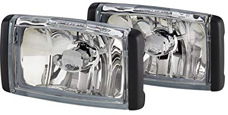 HELLA 1NB 010 951-831 FF/Halogen-Nebelscheinwerfersatz - Comet FF 450 - 12/24V - rechteckig - Anbau - Lichtscheibenfarbe: glasklar - links/rechts - Set - Menge: 2