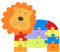 Number Puzzle, Lion Wooden Number Puzzle - Wooden Toys for 1 Year Old and Toddler Toys, Jigsaw Puzzle Games - Educational Montessori Toys, Early Development & Activity Toys by Orange Tree Toys