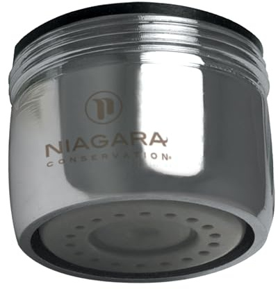 Niagara Conservation N3205N-PC-TU 1-Spray 0.5 GPM .94-in. Pressure-Compensating Needle-Spray Faucet Aerator Chrome, 6-Pack | Bathroom Sink and Kitchen Sink Aerator for Home Improvement