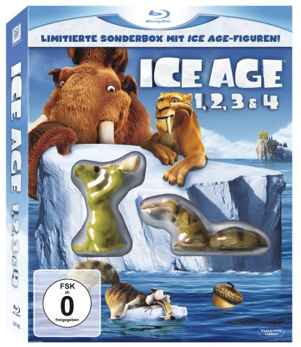Ice Age 1, 2, 3 & 4 (Limitierte Sonderbox mit Ice Age Figuren!) [Blu-ray]