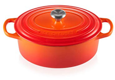Le Creuset Signature Enamelled Cast Iron Casserole Dish with Lid - Oval, 25 cm, 3.2 Litres, Volcanic, 21178250902430