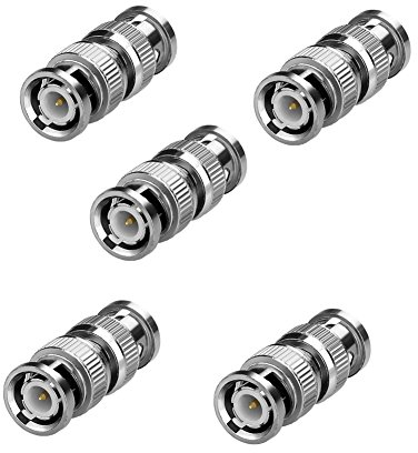 SIENOC BNC maschio a maschio accoppiatore adattatore del connettore Etero coassiale M/M (5PK BNC Maschio a Maschio)