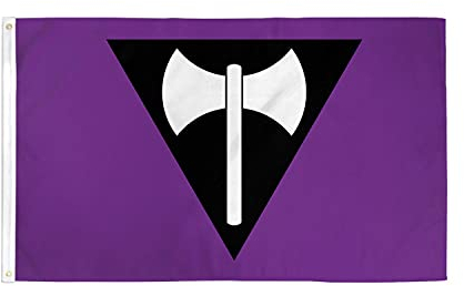 AZ FLAG Bandiera Orgoglio LESBICA LABRYS 150x90cm - Bandiera Movimento LESBICO E FEMMINISTA 90 x 150 cm