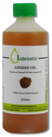 Lubrisolve 100% reines kaltgepresstes Leinöl - natürliche Holzbehandlung & Pferdefutterergänzung - 500ml - Premium Qualität, frei von Chemikalien