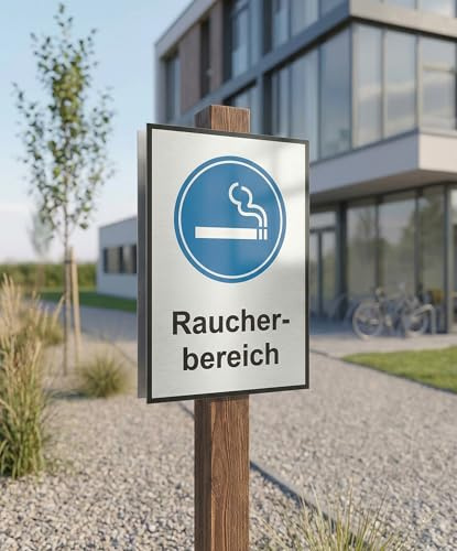 Raucherbereich Schild A6 Rückseite selbstklebend