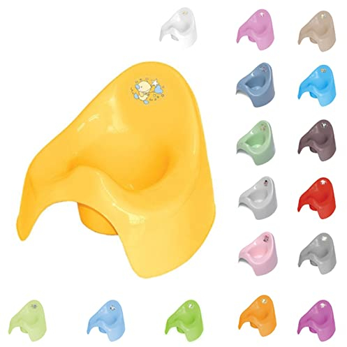 Lorelli Töpfchen aus unbedenklichem Kunststoff, Spritzschutz, leicht zu reinigen gelb