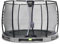 EXIT Toys Elegant Premium Rundes Bodentrampolin - ø305cm - Mit Deluxe Sicherheitsnetz - Lange Federn - Rostfrei - Einfache Montage - Luxuriöse Ausführung - Bodentrampolin Garten - Grau
