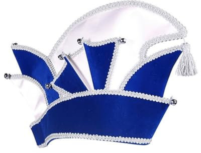 Horror-Shop Karnevals Komiteemütze in Blau-Silber für waschechte Narren 59