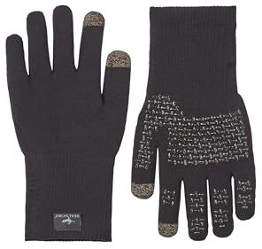 SealSkinz Unisex Allwetter Ultra Grip-Strickhandschuh – Schwarz, L