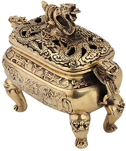 1 STÜCK Weihrauchhalter Antike Bronze Kupfer Chinesischen Drachen Weihrauch Brenner für Heimtextilien