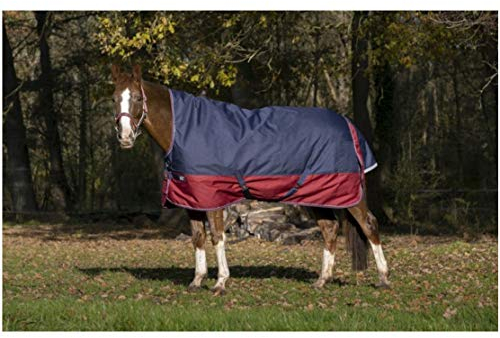 Equi-Theme Winterdecke Highneck 50g Füllung TYREX 1200D EQUITHÈME Marineblau/Bordeauxrot 135cm