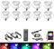 GEYUEYA Home RGB Decking Lights Kit, Ø30MM LED Deck Lights Color Changing 12V 0.5W Bluetooth APP Control for Terrace Patio Pathway Pool Deck Outdoor LED Landscape Lighting - 10 Packs
