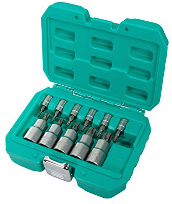 WIESEMANN 1893 Bit Socket Set Suitable for Torx, TX10,15,20,25,27,30,40,45,50,55,60 | 1/4 1/2 for Torque Wrench, Ratchet Wrench, Impact Power Drills I 81451