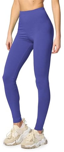 Merry Style Leggings Damen Baumwolle für das ganze Jahr Bequeme Leggings Blickdicht Damen Ideal für Yoga Sport Gym und Freizeit MS10-198 (Kobalt,3XL)