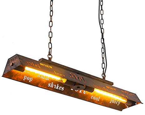 Vintage Pendelleuchte Hängelampe Industrielle Vintage E27 * 2 Lampe, Pendelleuchte, Dekoration für Innenbereich, geeignet für Restaurant Bar