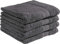 REDBEST Duschtuchset, Frottierset 4er-Pack Chicago anthrazit Größe 70x140 cm - saugstark, strapazierfähig, ideal für Reisen, Sport (weitere Farben)