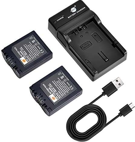 DSTE 2pcs CGR-S006E Batteries and Charger Lumix DMC-FZ30 DMC-FZ50 DMC-FZ28 DMC-FZ18 DMC-FZ8 DMC-FZ38 DMC-FZ35 DMC-FZ7