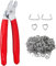 Kamtop Hog Ringzange Federbelastet Zangen Set Hog Ring Zange mit 300 verzinkten Hog-Ringen(3/4 Zoll) TRP-Material Griff für Möbelinnenräume Tierkäfige Hühnerställe Zaunpflege Fallen usw.