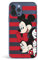Schutzhülle für iPhone 12, iPhone 12 Pro, offizielle Disney-Klassiker, Schutzhülle zum Schutz Ihres Handys, Smartphone-Schutzhülle aus flexiblem Silikon, Motiv: Disney (Mickey und Minnie gestreift)